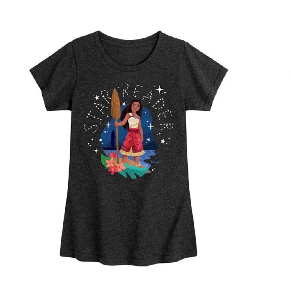 NWOT Disney Girls Moana 2 Star Reader Tee